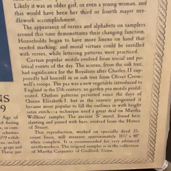 Amazing piece! Reproduction Sampler from The Scarlet Letter! Museum quality. - Picture 4 of 5